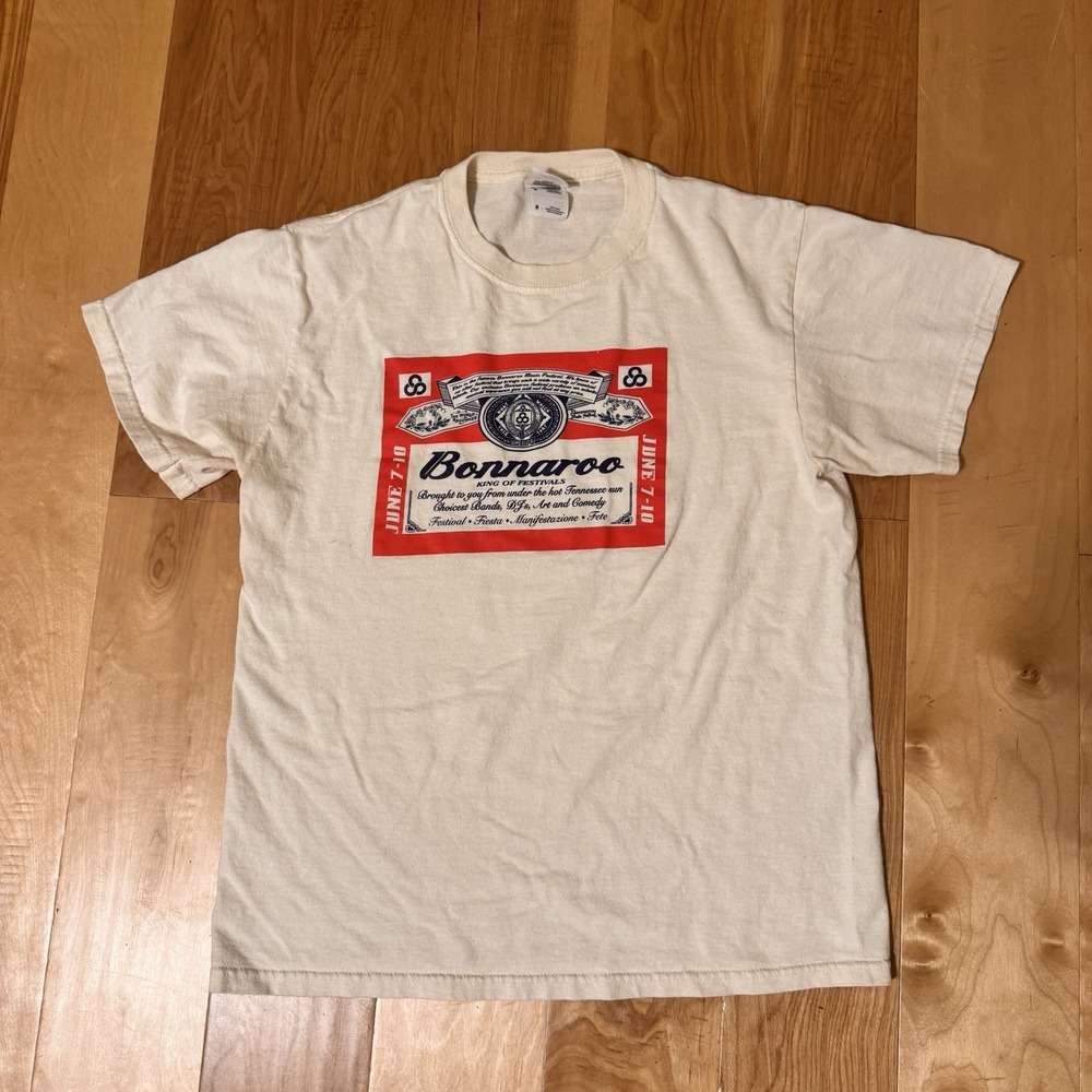 Bonnaroo 2012 Festival T Shirt Medium Radiohead RHCP Phish Lineup Graphic Tee